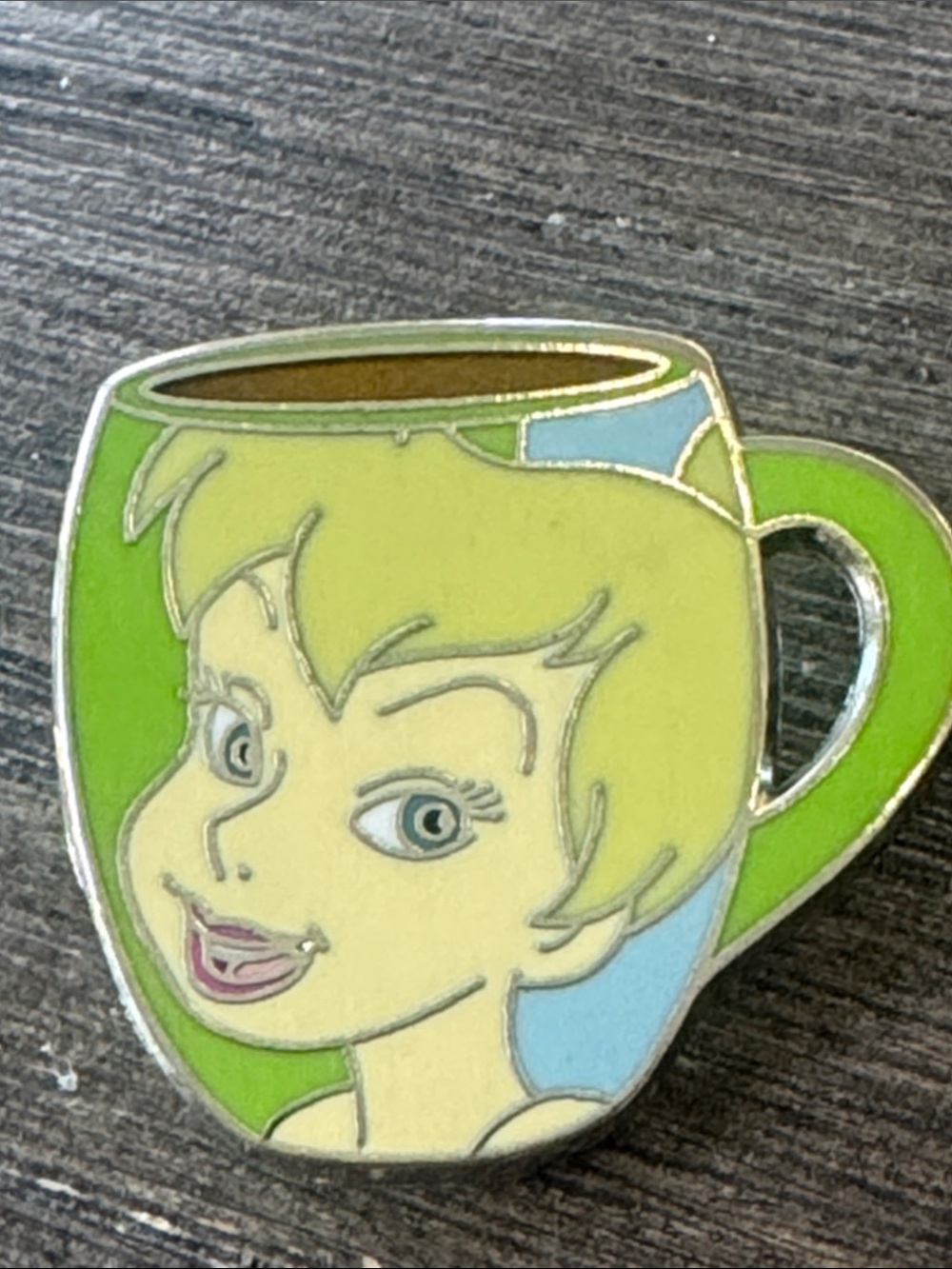 5/$25 Disney Peter Pan Tinker Bell Coffee Mug Pin